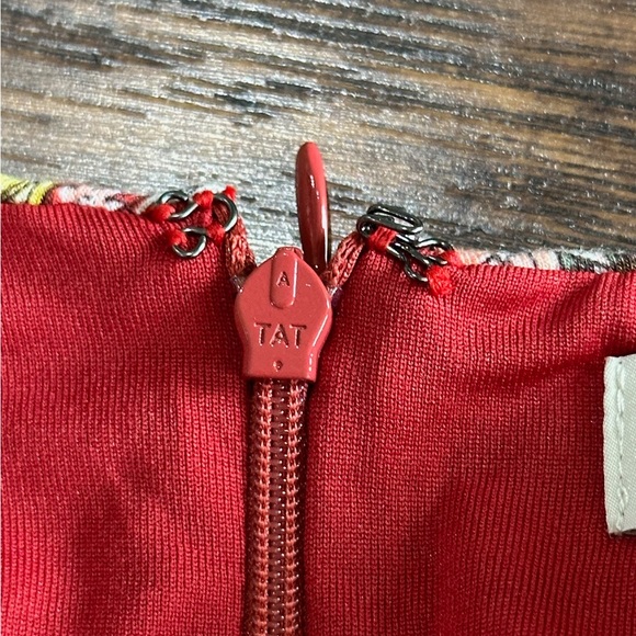 LOFT Women's Red & Floral Print Sleeveless Dress Size 6 - Picture 3 of 7